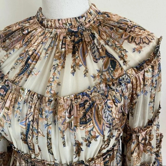 Zimmermann • Ladybeetle Silk Blend Ruffle Tiered Blouse Rare - Picture 2 of 9